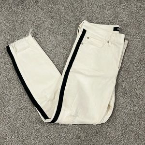 White Express Jeans w/ Tuxedo Stripe
